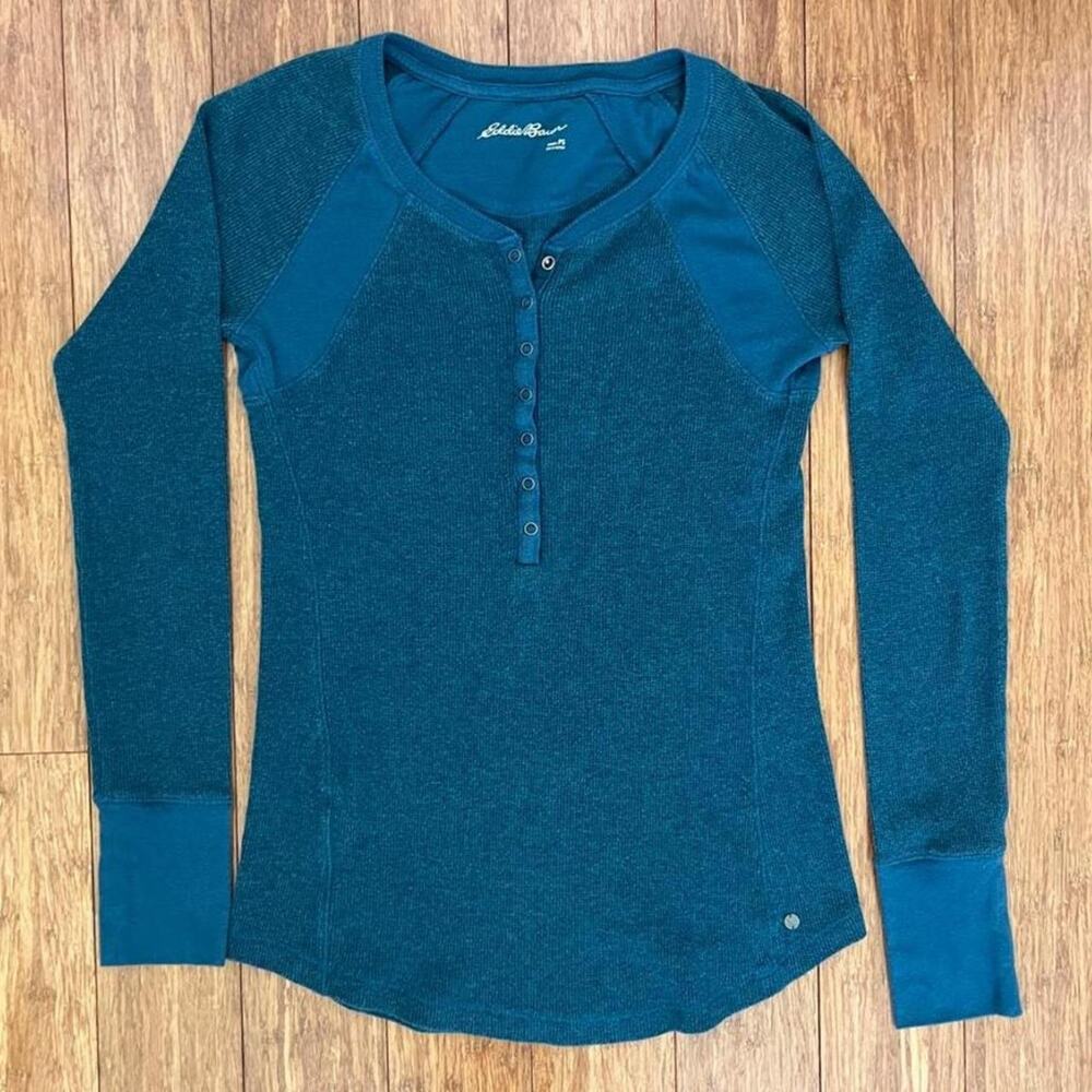 Eddie Bauer Dark Blue Long Sleeve Henley Top PS